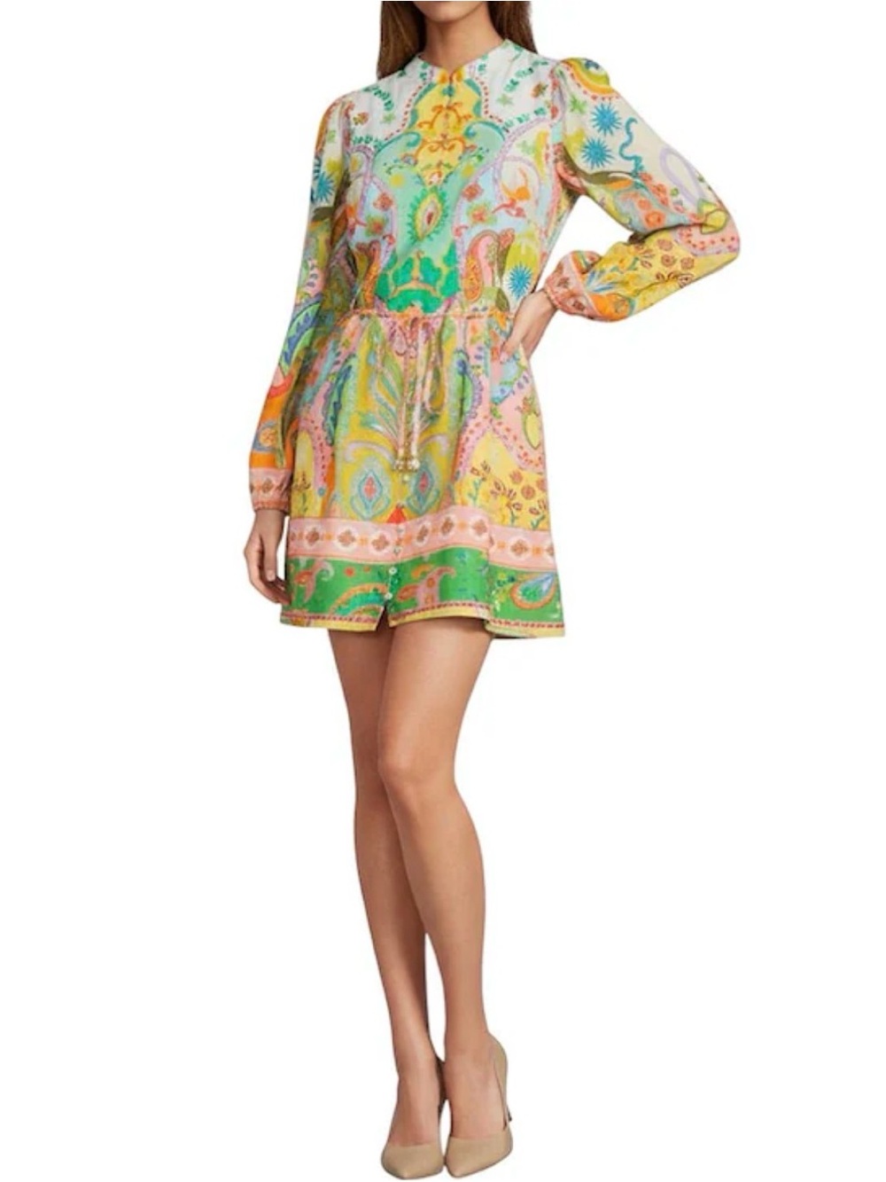 Antonio Melani Cotton Voile Mini Dress NWT Mandarin Collar SZ 14